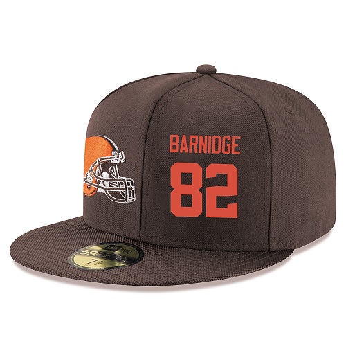 NFL Cleveland Browns #82 Gary Barnidge Stitched Snapback Adjustable Player Hat - Brown/Orange